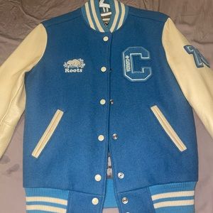 Roots Leather Vintage Varsity Jacket